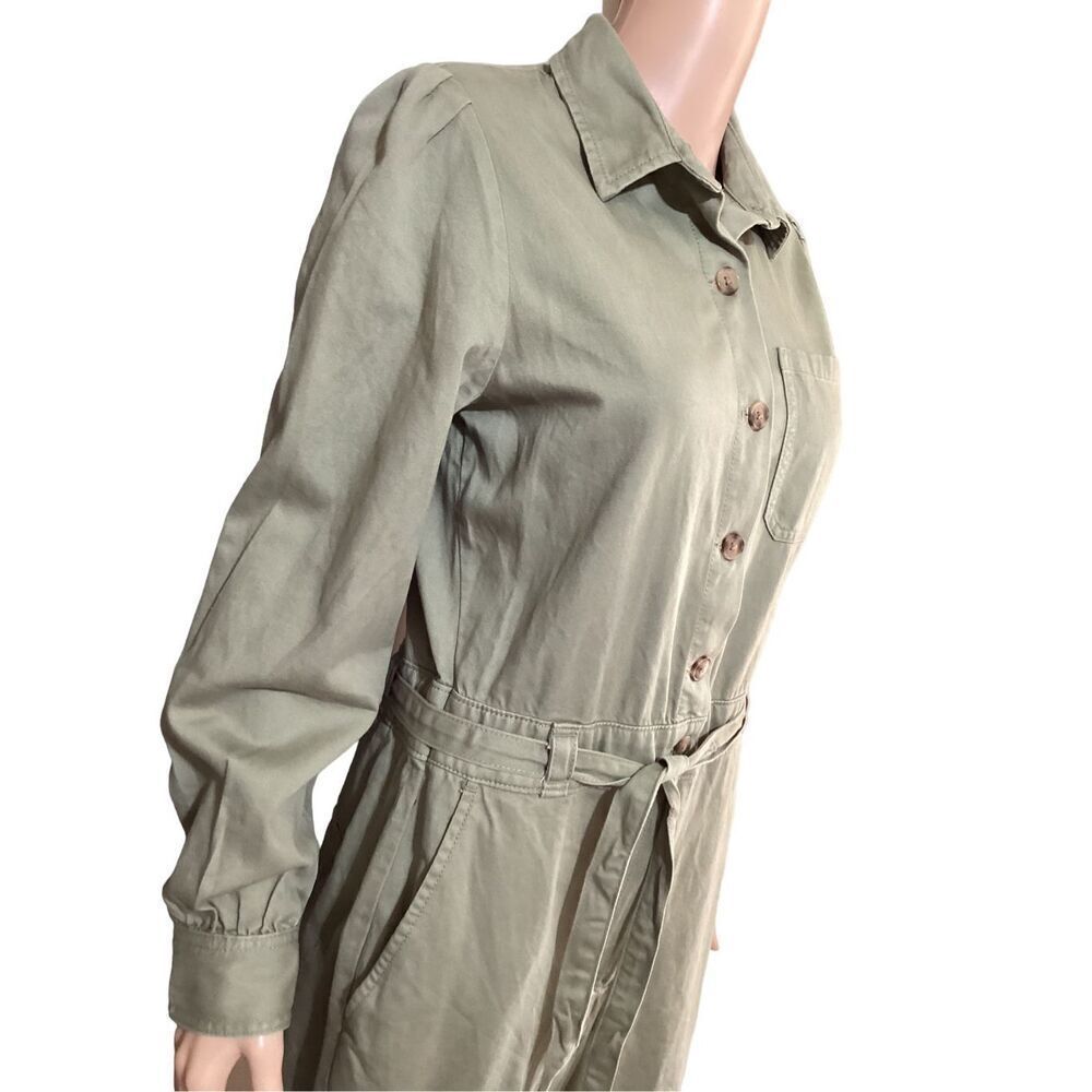 New Olive Green Denim Broiler Jumpsuit 6